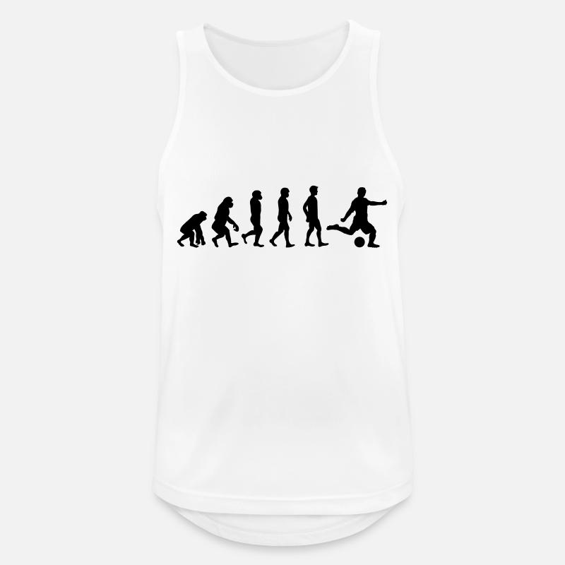 Evolution Fussball - Männer Tank Top atmungsaktiv - Weiß