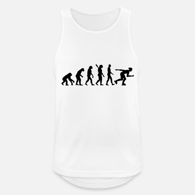 Evolution Inline Skating - Männer Tank Top atmungsaktiv - Weiß