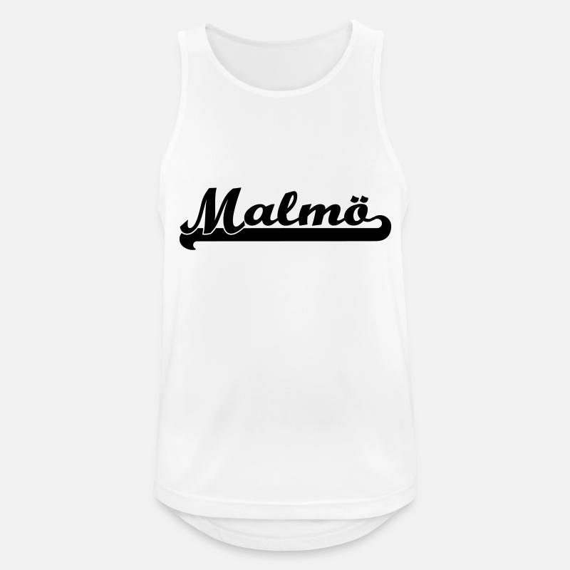 malmoe writing - Men's Breathable Tank Top - white