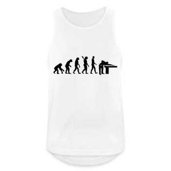 Billard - Männer Tank Top atmungsaktiv - Weiß - Vorne - Nick (188cm)