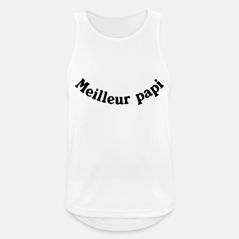 BEST PAPI - Men's Breathable Tank Top - white