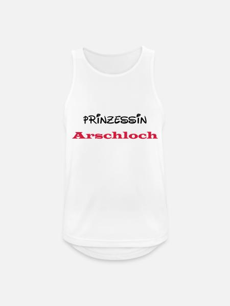 Prinzessin Arschloch - Männer Tank Top atmungsaktiv - Weiß