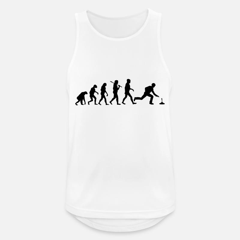 Evolution Männer Eisstockschiessen - Männer Tank Top atmungsaktiv - Weiß