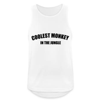 Coolest Monkey In The Jungle - Männer Tank Top atmungsaktiv - Weiß - Vorne - Nick (188cm)