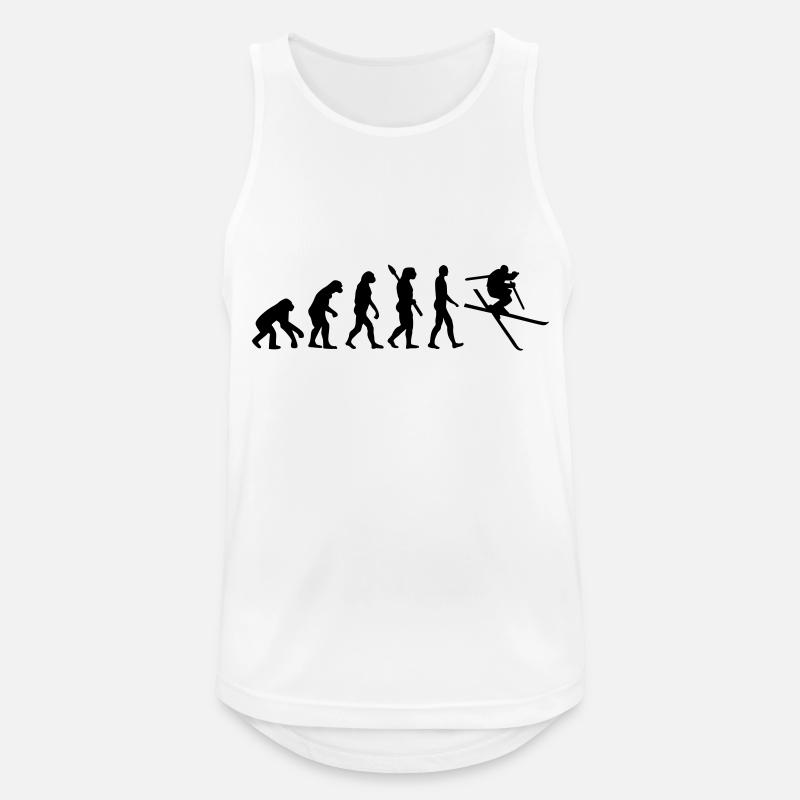 Evolution Ski - Männer Tank Top atmungsaktiv - Weiß