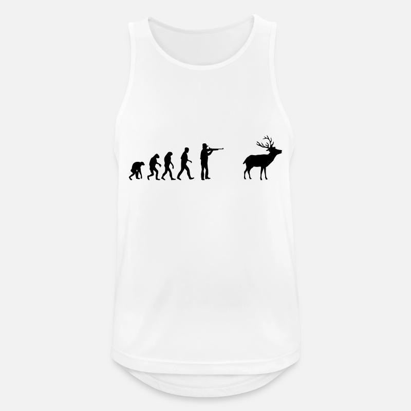 jäger evolution - Männer Tank Top atmungsaktiv - Weiß