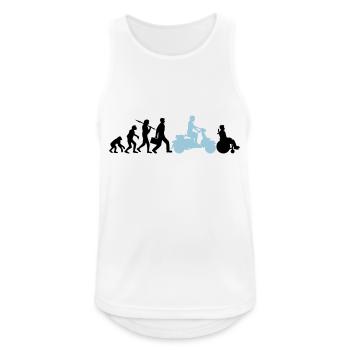 rollstuhl unfall evolution lustig biker motorrad c - Männer Tank Top atmungsaktiv - Weiß - Vorne - Nick (188cm)
