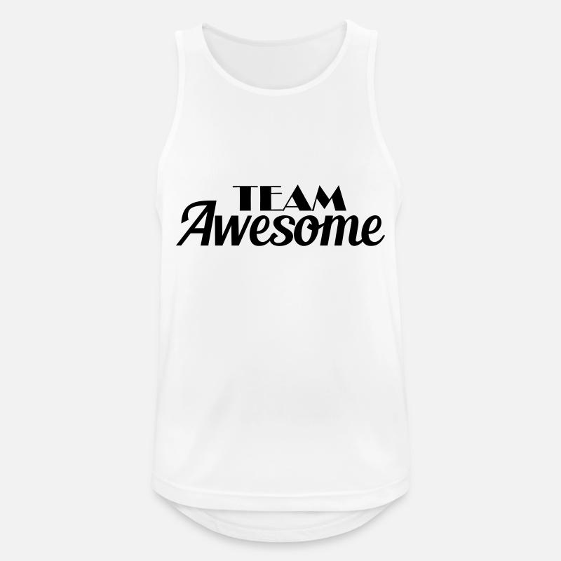 Team Awesome - Männer Tank Top atmungsaktiv - Weiß