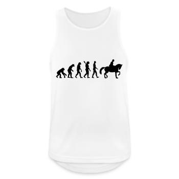 Reiten - Männer Tank Top atmungsaktiv - Weiß - Vorne - Nick (188cm)