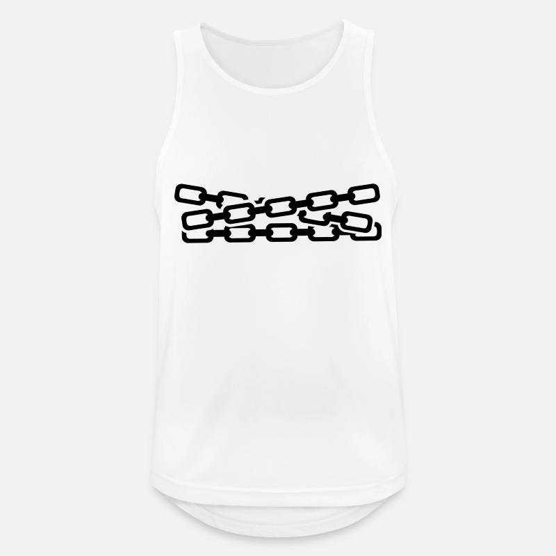 Chain - Men's Breathable Tank Top - white