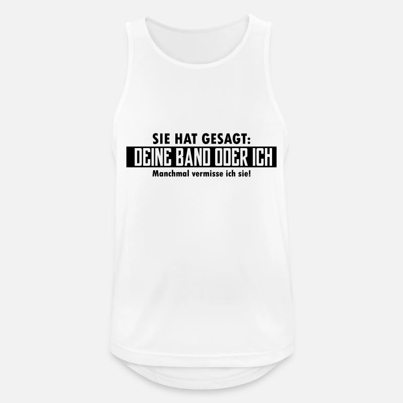 deine band oder ich - Männer Tank Top atmungsaktiv - Weiß