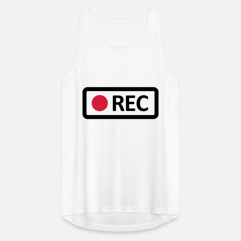 Camera REC recording button. Record, live, rec Men's Breathable Tank Top