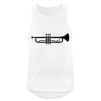 Instrument Musique Trompette - Débardeur respirant Homme - blanc - Devant - Nick (188cm)