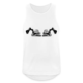 Excavator 2 - Men's Breathable Tank Top - white - Front - Nick (188cm)