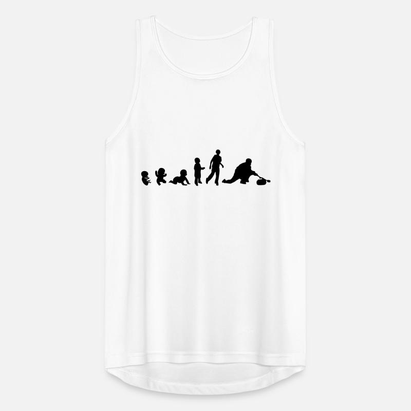 evolution homme human sport curling Débardeur respirant Homme