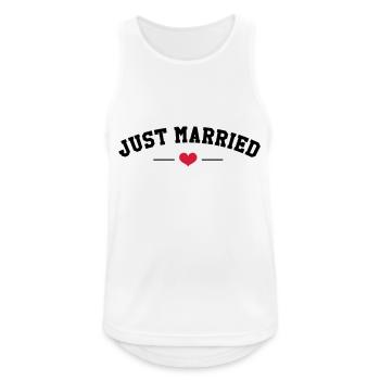 Frisch verheiratet - Männer Tank Top atmungsaktiv - Weiß - Vorne - Nick (188cm)