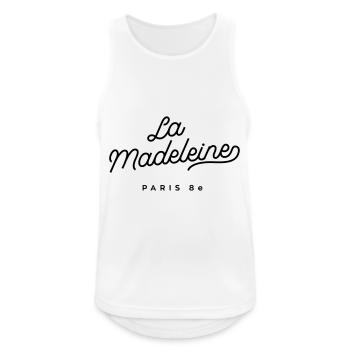 La madeleine - Paris 8e - Débardeur respirant Homme - blanc - Devant - Nick (188cm)