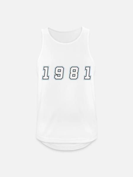1981 Year Number - Men's Breathable Tank Top - white