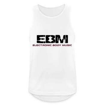 EBM - Männer Tank Top atmungsaktiv - Weiß - Vorne - Nick (188cm)