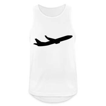 flugzeug_1__f1 - Männer Tank Top atmungsaktiv - Weiß - Vorne - Nick (188cm)