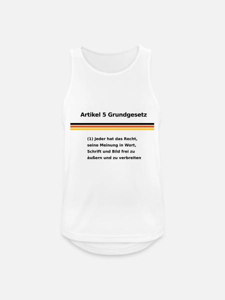 Article 5 GG - Men's Breathable Tank Top - white