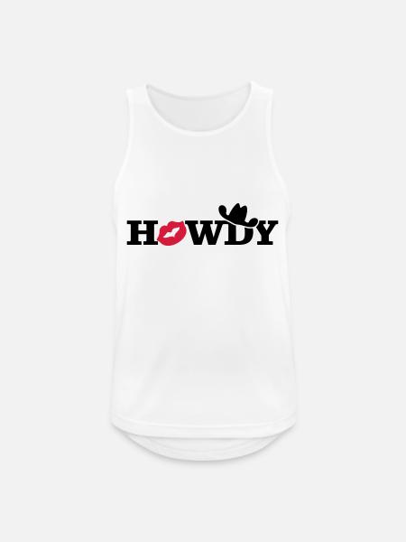 howdy (a, 2c) - Männer Tank Top atmungsaktiv - Weiß