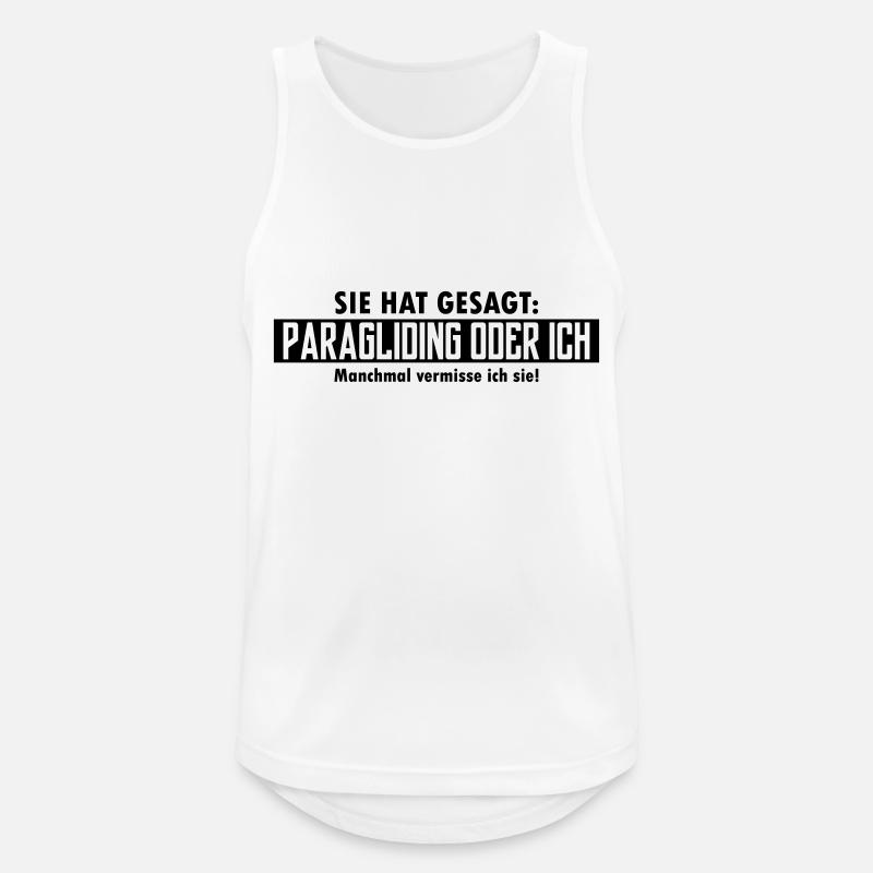 paragliding oder ich - Männer Tank Top atmungsaktiv - Weiß