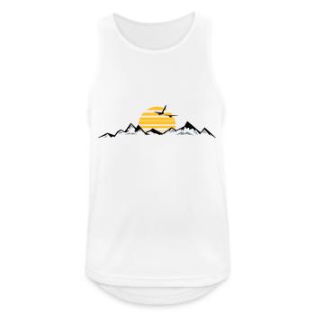 MONTAGNES Paysage Silhouette Panorama - Débardeur respirant Homme - blanc - Devant - Nick (188cm)