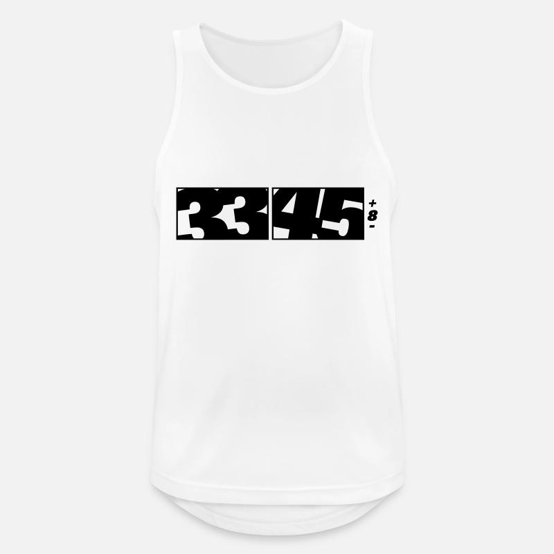 33/45 DJ Logo (1f) - Männer Tank Top atmungsaktiv - Weiß