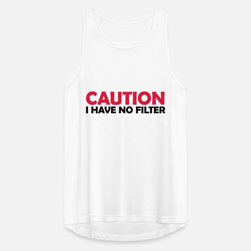 caution no filter quote Men's Breathable Tank Top