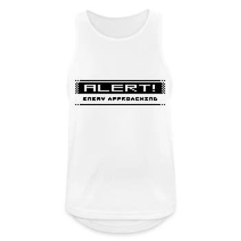 Alarme 8 bits - Débardeur respirant Homme - blanc - Devant - Nick (188cm)