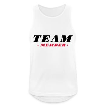Team Mitglied - Männer Tank Top atmungsaktiv - Weiß - Vorne - Nick (188cm)