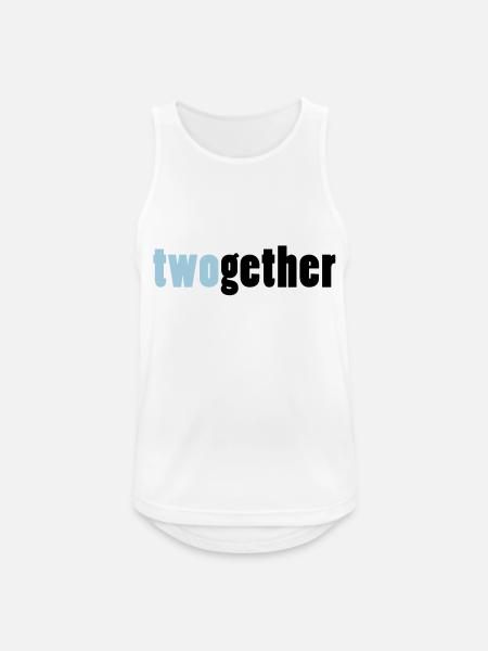 twogether - Men's Breathable Tank Top - white