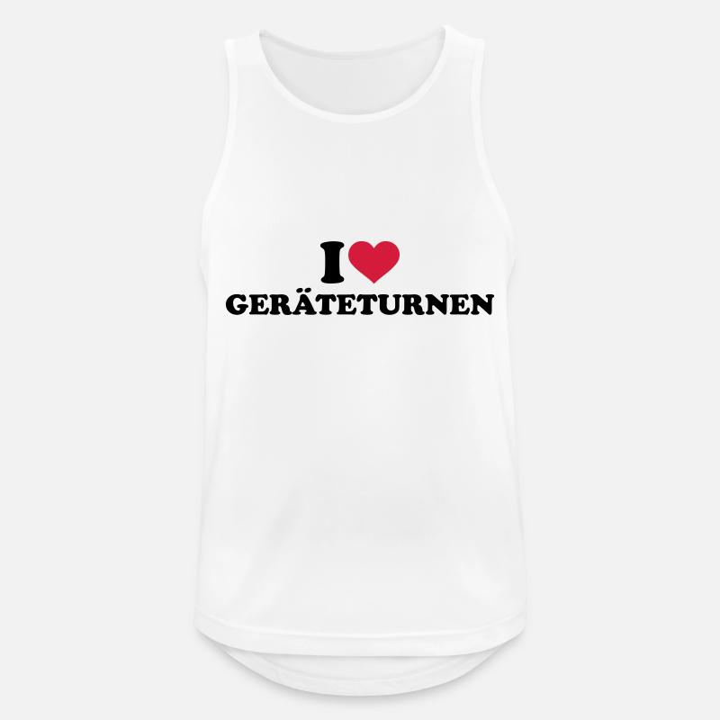Geräteturnen - Männer Tank Top atmungsaktiv - Weiß