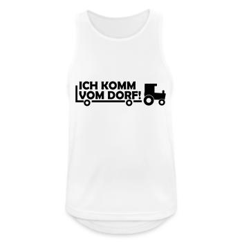 ich komm vom dorf - Männer Tank Top atmungsaktiv - Weiß - Vorne - Nick (188cm)