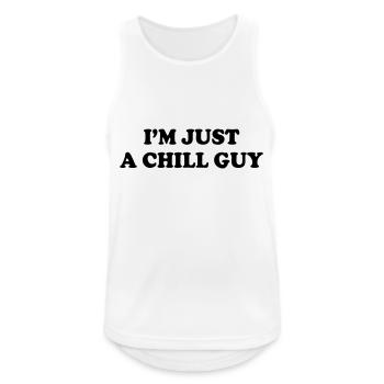 Ich bin einfach ein entspannter Typ. - Männer Tank Top atmungsaktiv - Weiß - Vorne - Nick (188cm)