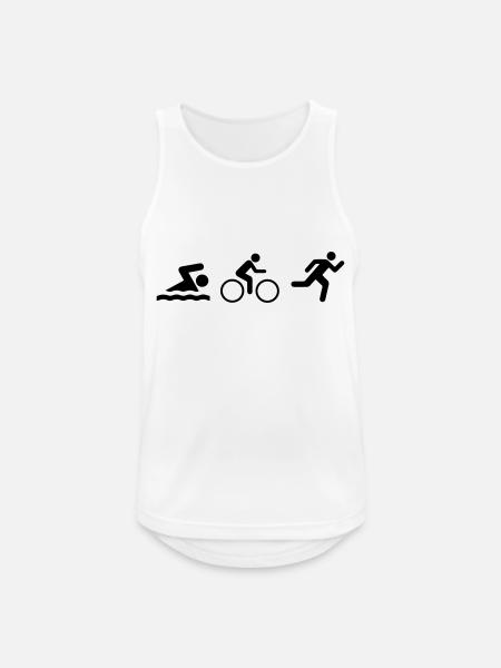 Triatlon_v9 - Männer Tank Top atmungsaktiv - Weiß