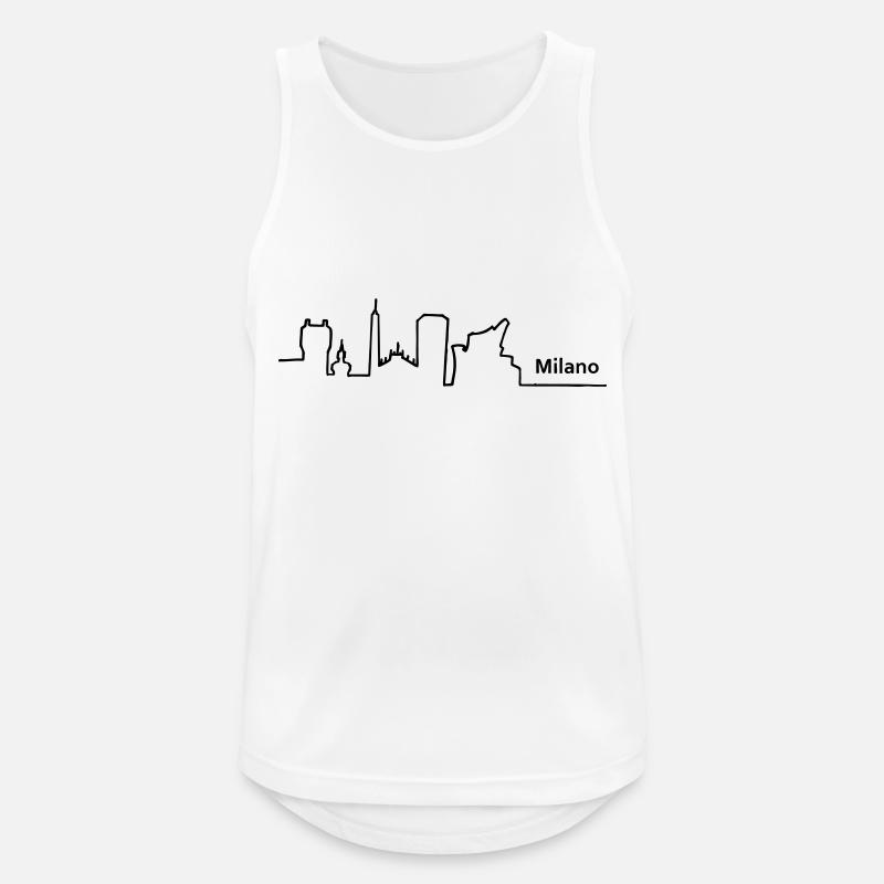 milano skyline - Männer Tank Top atmungsaktiv - Weiß