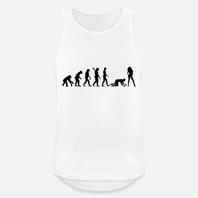 Evolution Ehe - Männer Tank Top atmungsaktiv - Weiß