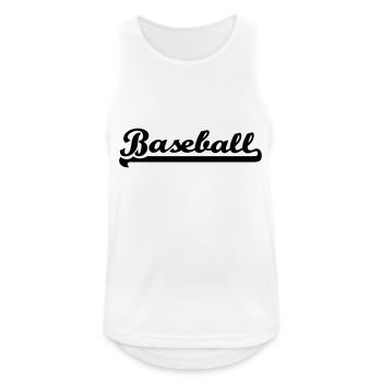 Baseball - Männer Tank Top atmungsaktiv - Weiß - Vorne - Nick (188cm)