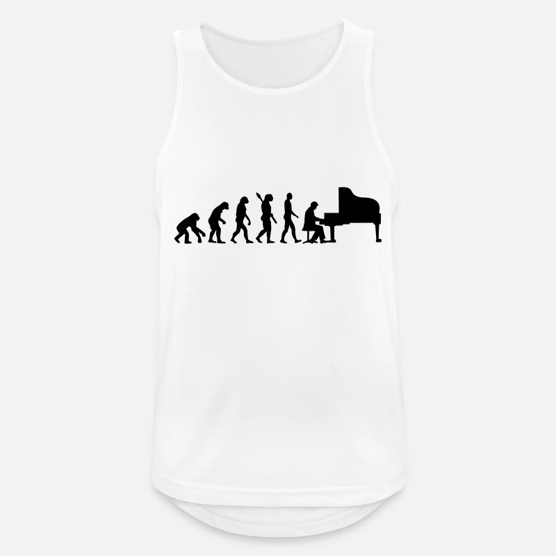 Evolution Piano - Men's Breathable Tank Top - white