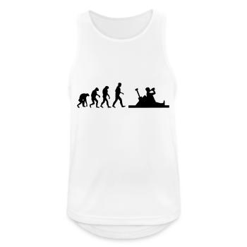 baustelle evolution - Männer Tank Top atmungsaktiv - Weiß - Vorne - Nick (188cm)