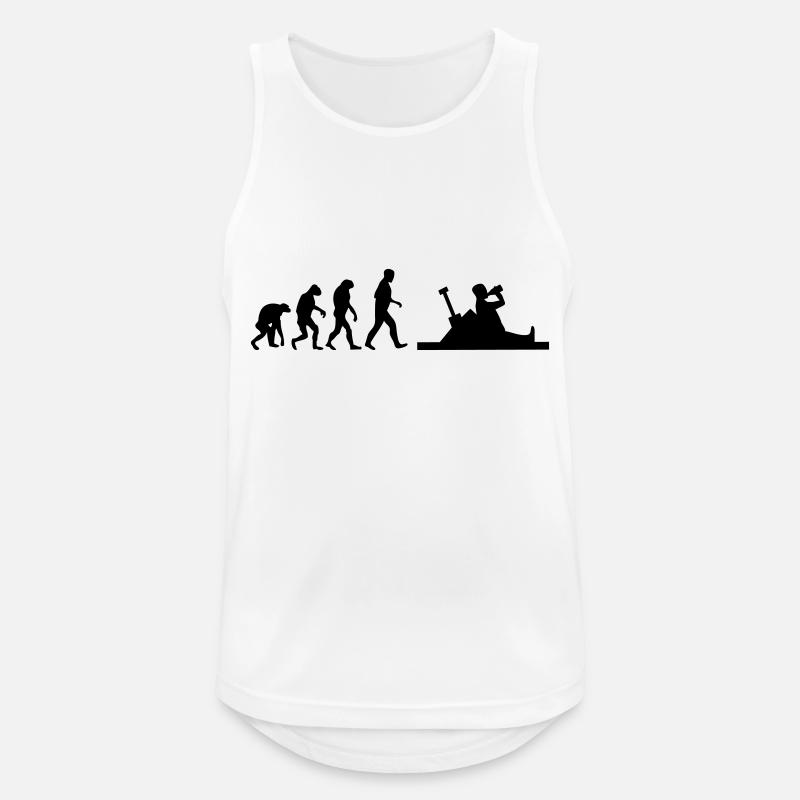 baustelle evolution - Männer Tank Top atmungsaktiv - Weiß