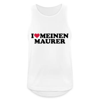 Maurer - Männer Tank Top atmungsaktiv - Weiß - Vorne - Nick (188cm)