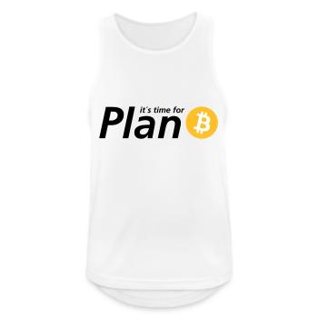 Time for plan B - Débardeur respirant Homme - blanc - Devant - Nick (188cm)
