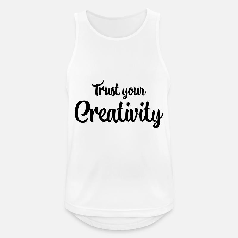 Trust your creativity - Männer Tank Top atmungsaktiv - Weiß