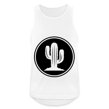 Symbole de cactus - Débardeur respirant Homme - blanc - Devant - Nick (188cm)