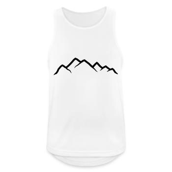 Mountains Silhouette Climbing - Men's Breathable Tank Top - white - Front - Nick (188cm)