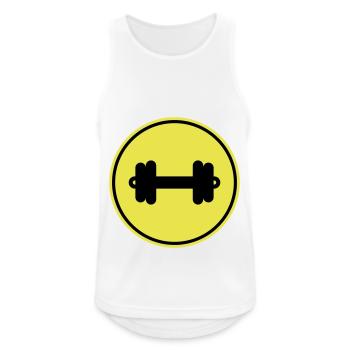 Hantel gewichte icon - Männer Tank Top atmungsaktiv - Weiß - Vorne - Nick (188cm)