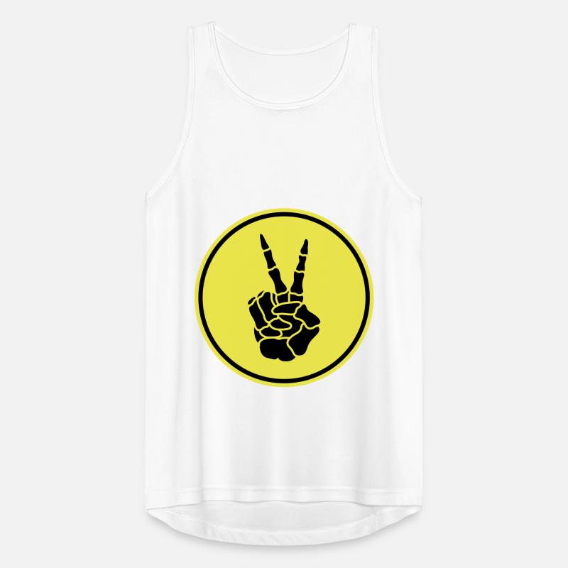 Hand peace skeleton Men's Breathable Tank Top